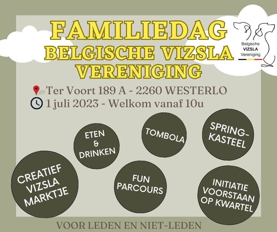 Familiedag Belgische viszla vereniging.