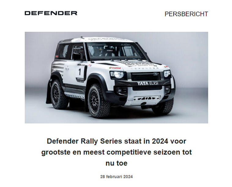 Defender Rally Series staat in 2024 voor grootste en meest competitieve seizoen tot nu toe